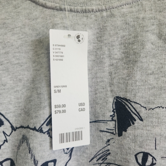 Urban Outfitters Grey Cat Sketch Sweatshirt - Picture 6 of 7